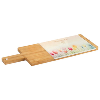 Bomboniera Tagliere con Tulipani Paben 40.4 cm.