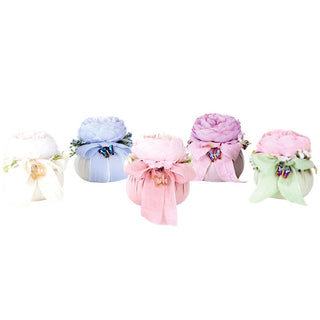 Bomboniera Puffo Soffio di Primavera Fiori di Lena Ø 8 cm.