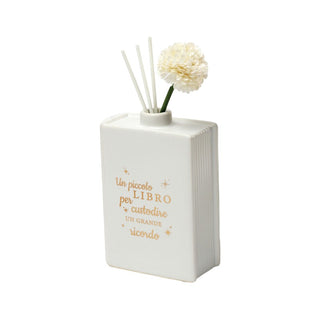 Bomboniera Libro Profumatore Bianco AD 10x14 cm.