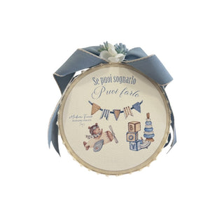 Bomboniera Tamburello New Born Collection Madame Fioccò Ø13 cm.