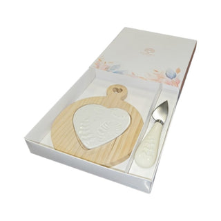 Bomboniera Set Tagliere con Coltello 18.7 cm.