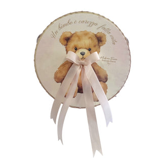 Bomboniera Tamburello New Born Collection Madame Fioccò Ø18 cm.