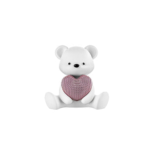 Bomboniera Orsetto Con Cuore Rosa Bongelli Preziosi h.10 cm.