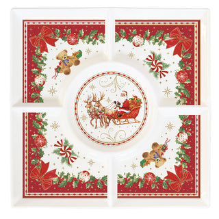 Piatto Aperitivo "Christmas Heritage" Easy Life 25x25 cm.