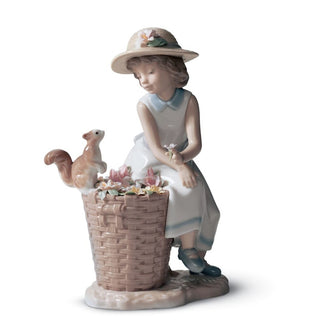 Scultura Bimba "Salve Scoiattolino" Lladrò