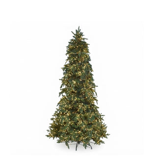 Albero di Natale Pino Courmayeur Slim 1500 MiniLed Fiori di Lena - h.180 cm.