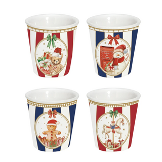 Set 4 Bicchieri "Cozy Christmas" Easy Life 100ml.