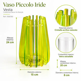 Vaso Piccolo Iride Vesta h.24 cm.
