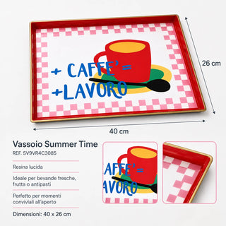 Vassoio "Summer Time" Andrea Fontebasso 40x26 cm.