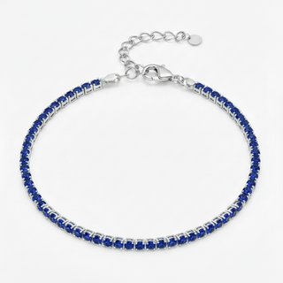 Bracciale Tennis Argento 925% Blue 1,5 mm.