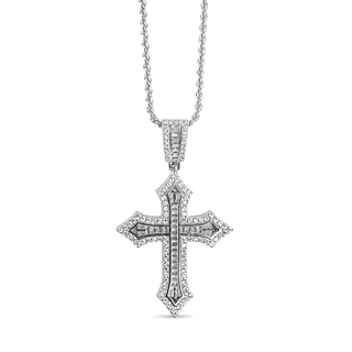 Collana Croce Iced in Argento 925%
