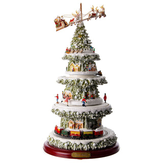Carillon Albero di Natale con 4 Scene Natalizie Mr. Christmas h.45 cm.