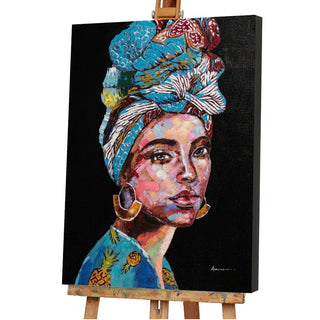 Quadro Beauty With Blue Turban II Imageland 70x100 cm.