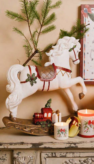 Cavallo a Dondolo "La Giostra di Amelie" Nuvole di Stoffa