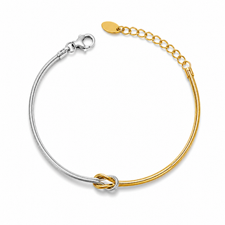 Bracciale Nodo Bicolor in Argento 925%
