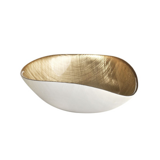 Centrotavola Bianco Oro "Nicchio" Onlylux