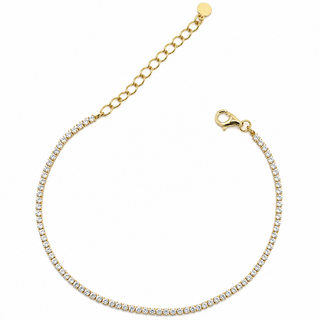 Bracciale Tennis Argento 925% Gold 1,5 mm.