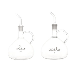 Set 2 Bottiglie "Olio Cuore" - "Aceto Cuore" Simple Day 610 ml.