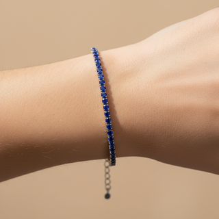 Bracciale Tennis Argento 925% Blue 1,5 mm.