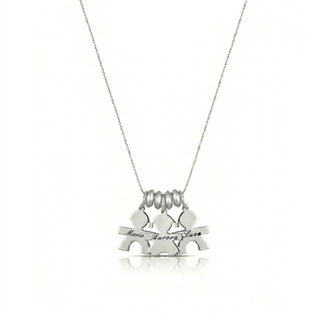Collana Personalizzabile Tris Bimbo/a "Family" In Argento 925%
