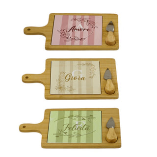 Bomboniera Tagliere Con Coltellino Assortito Melograno 29x17.5 cm.