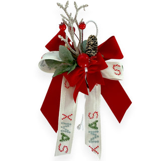 Bomboniera/Segnaposto Doppio Fiocco con Bacche