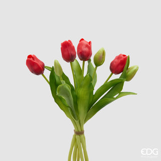 Bouquet di 7 Tulipani Real Touch EDG h. 30 cm.