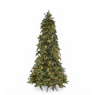 Albero di Natale Pino Courmayeur Slim 2400 MiniLed Fiori di Lena - h.210 cm.