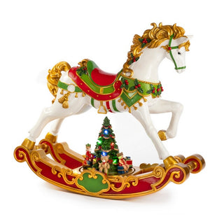Cavallo A Dondolo con Musica, Movimento e Led  Paben 54 cm.