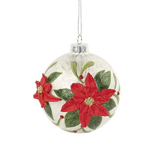 Set 4 Sfere di Natale in Vetro TonoSuTono Ø 10 cm.