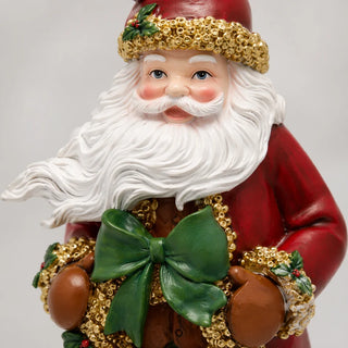 Decoro Babbo con Ghirlanda EDG h.37 cm.