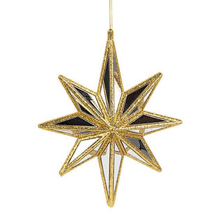 Set 4 Decorazioni Stella a Specchio TonoSuTono h.27 cm.