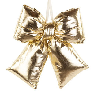 Set 6 Addobbi Fiocco Gold TonoSuTono  22x26 cm.