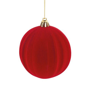 Set 12 Sfere di Natale Effetto Velluto TonoSuTono
