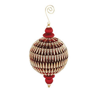 Set 4 Sfere di Natale in Velluto TonoSuTono h.18 cm.