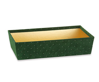 Vassoio Velluto Verde TonoSuTono 34x20 cm.