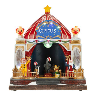 Circo Animato con Led, Musica e Movimento Timstor 25×15×29 cm.