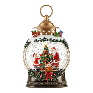 Lanterna Innevata Babbo Natale con Led Timstor 17,5×8,5×28 cm.