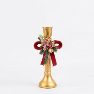 Candeliere "Emozioni di Natale" Fiori di Lena h.20 cm.