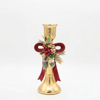 Candeliere "Emozioni di Natale" Fiori di Lena h.26 cm.