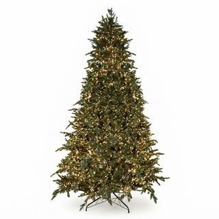 Albero di Natale Pino Courmayeur 6000 MiniLed Fiori di Lena - h.270 cm.