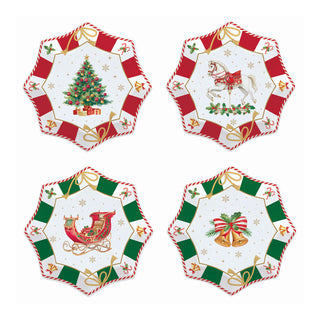 Set 4 Piatti da Dolce "Christmas Tale" Easy Life Ø 16 cm.