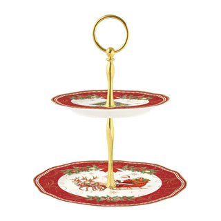 Alzata 2 Piani "Christmas Heritage" Easy Life