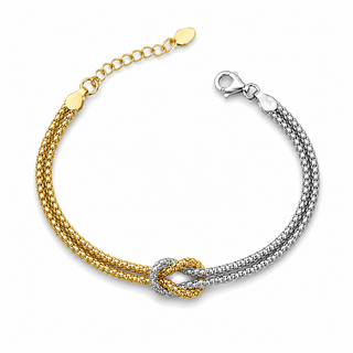 Bracciale Nodo Bicolor Gold in Argento 925%