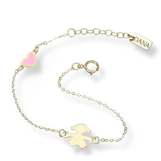 Bracciale Bimba/Cuore Dana L’Or 9 Carati