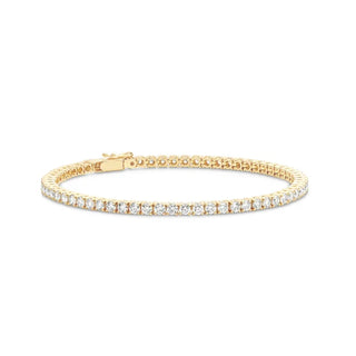 Bracciale Tennis Gold in Argento 925% 2 mm.