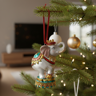Bomboniera Decorazione Elefante in Vetro h.12 cm.
