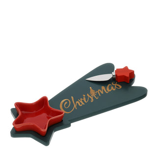 Bomboniera Set Tagliere Stella X'mas Hervit 32x14 cm.