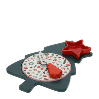 Bomboniera Set Tagliere Albero X'mas Hervit 30x20 cm.