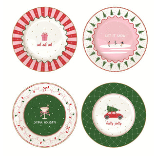 Set 4 Piatti da Dolce "Christmas Twist" Easy Life Ø 19,5 cm